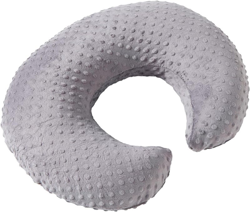 DONOMILO Dots Nursing Pillow Cover, Case Plush Breathable Breastfeeding Pillow Slipcover Fits Nursing Pillow, Super Soft Snug Positioners for Baby Boy Baby Girl (Rose Gray) - Image 1